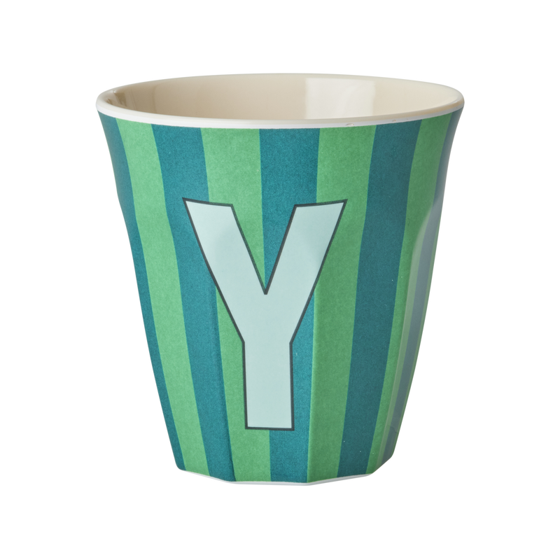 Mediano Vaso - Verde - Y - Stripes