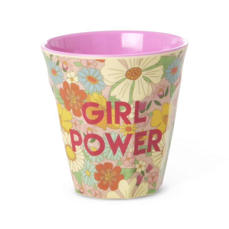 Medium Kids Cup - Soft Pink - Flower Power