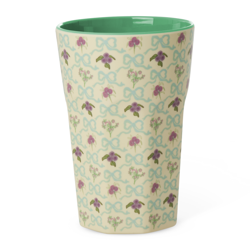 Tazza Alta - Crema - Bow and Bouquet Print