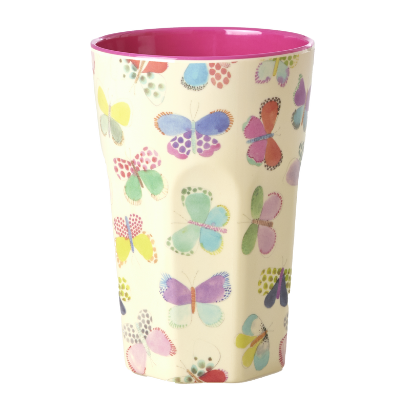 Haut Gobelet - Crème - Butterfly Print- Tall