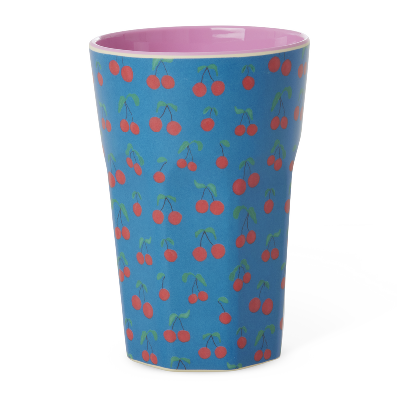 Gobelet haut - Bleu - Cherry Love Print