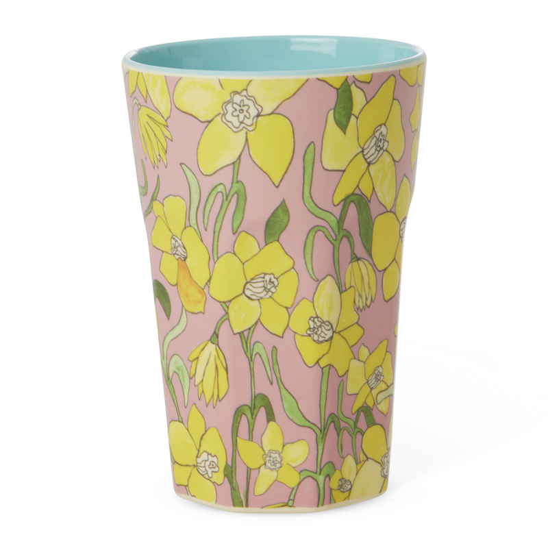 Gobelet haut - Rose clair - Daffodils Print