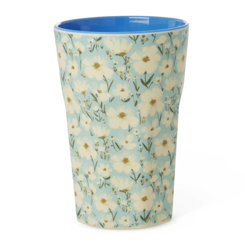 Grote beker - Mint - Summer Bloom Print