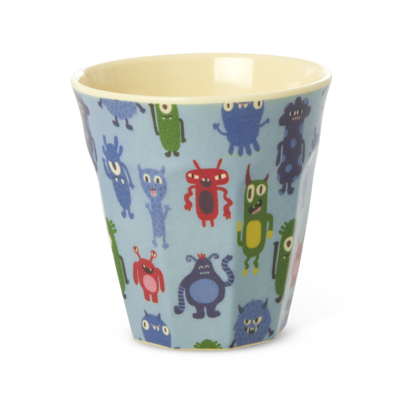 Media Tazza per Bambini - Blu tenue - Monsters Print