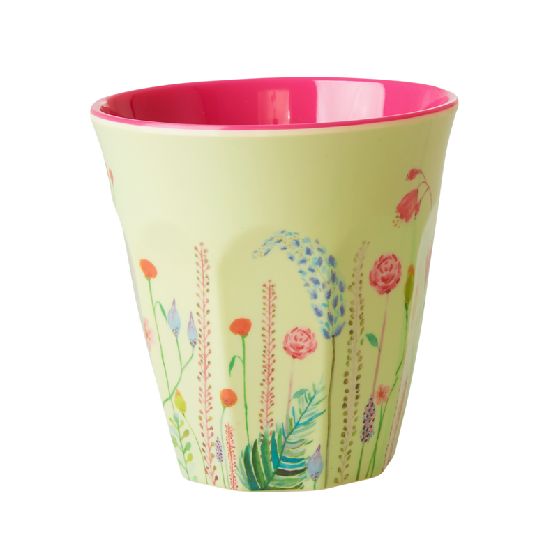 Media Tazza - Verde pastello - Summer Flowers Print