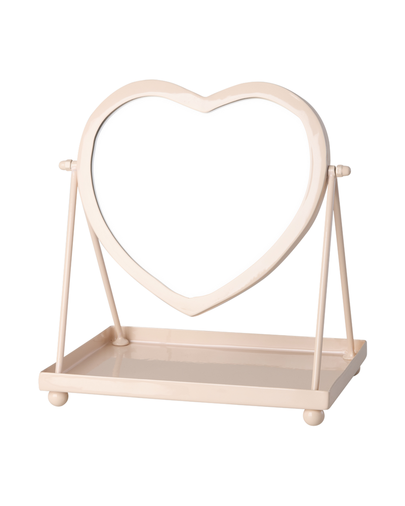 Heart Metal Mirror - Rose
