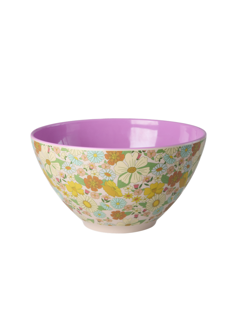 Saladier - Rose foncé - Flower Power Print