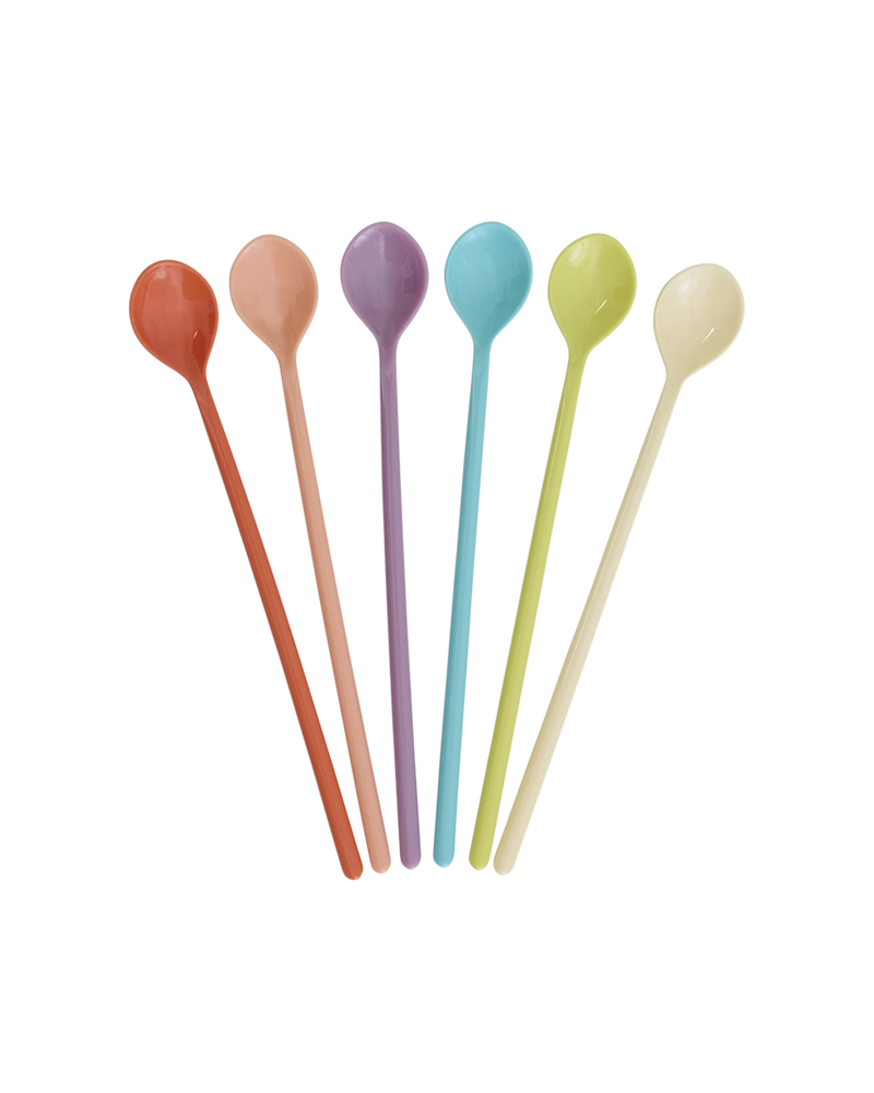 Long Latte Spoon - Multicolor - Gloriously Gifted - Set of 6