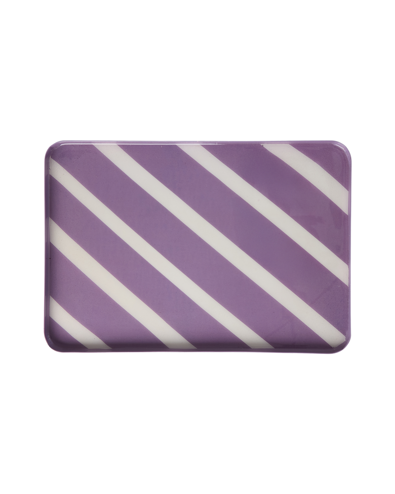 Large Rectangular Metal Tray - Purple