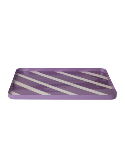 Large Rectangular Metal Tray - Purple