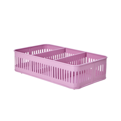 Pequeño Rectangular Metal Bandeja - Rosa