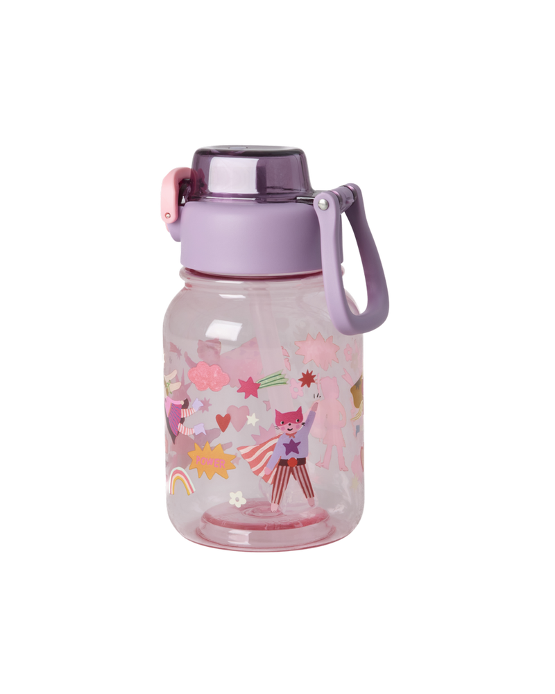 Large Tritan Drinking Bottle - Pink - Hero Print