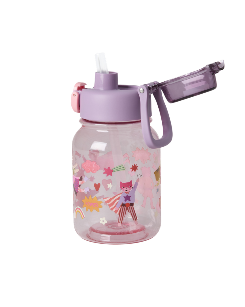Large Tritan Drinking Bottle - Pink - Hero Print
