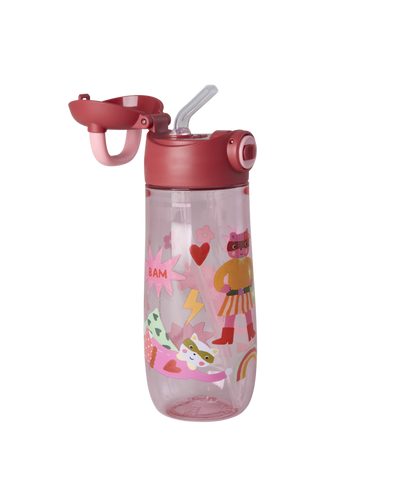 Tritan Drinking Bottle - Pink - Hero Print