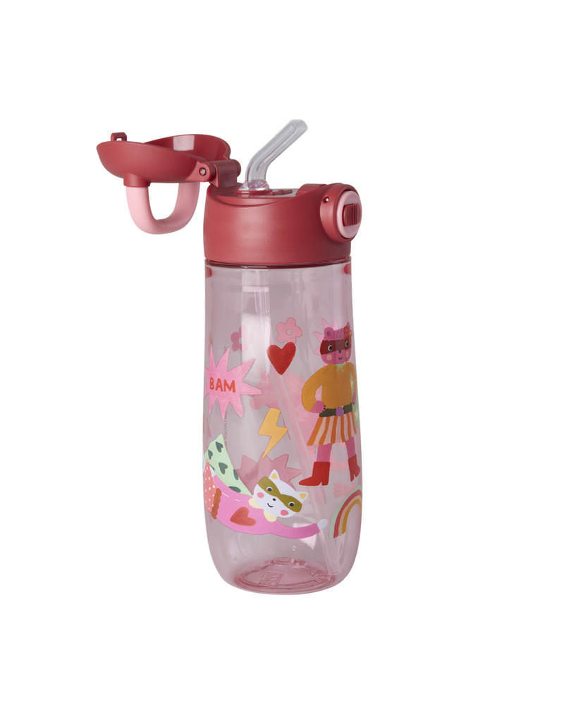 Tritan Drinking Bottle - Pink - Hero Print