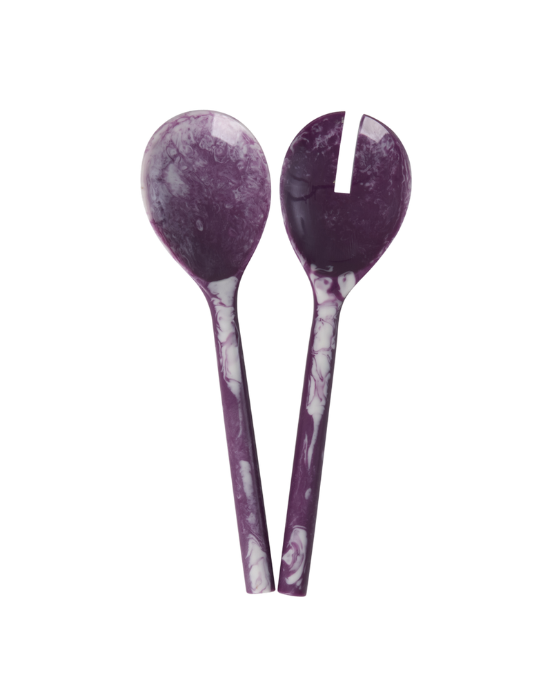 Resin Salad Servers - Purple - Set of 2