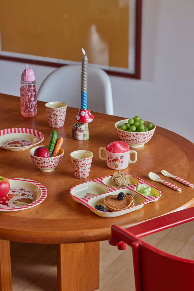 Assiette Enfant 4 Compartiments - Rose Environment