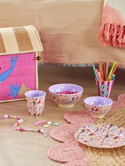 Media Ciotola per Bambini - Lavanda - Mermaid Print Environment