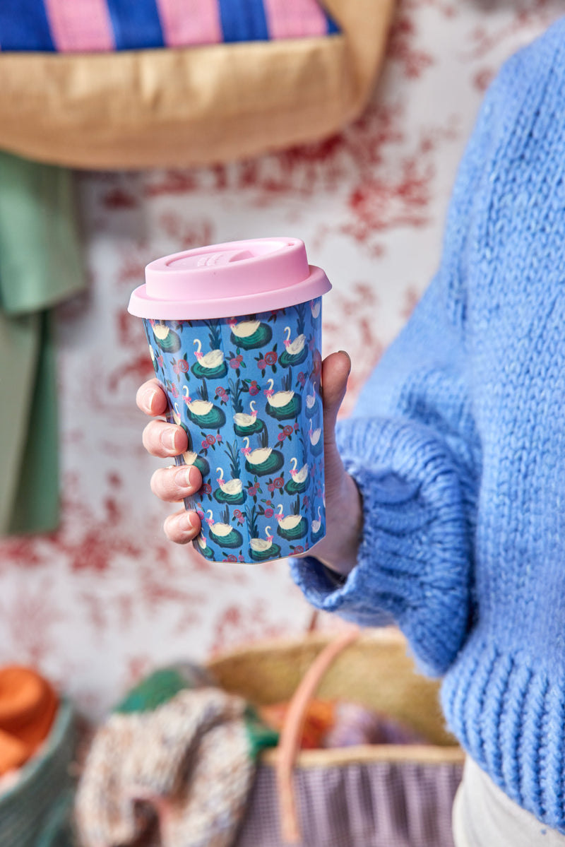 Tall Cup - Blue - Swan Lake Print Environment