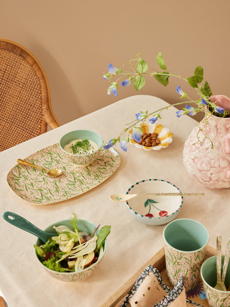 Grand Rectangulaire Grande assiette - Rose clair - New Snowdrop Print Environment