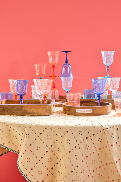 Acrylic Wine Glass - Blue - Bubble Design Environment