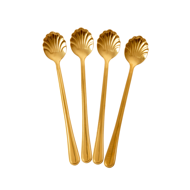 Rostfreier Stahl Löffel - Gold - 4er Set