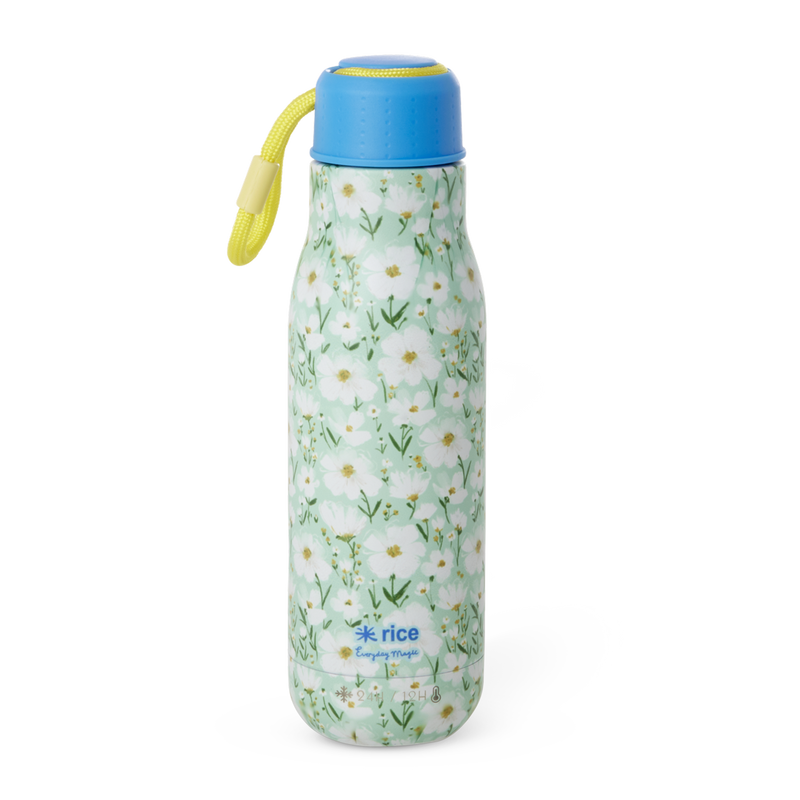 Rostfreier Stahl Flasche - Mint - Summer Bloom - Geschenkbox