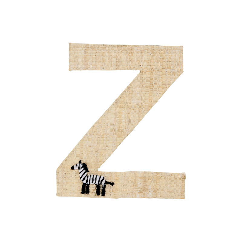 Raphia Autocollants - Naturel - Z - Zebra Embroidery