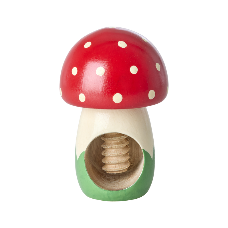 Pilz Holz Nussknacker - Rot