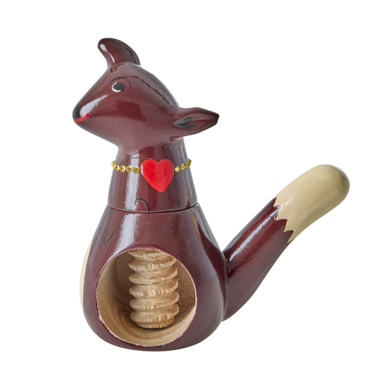 Pilz Holz Nussknacker - Rot