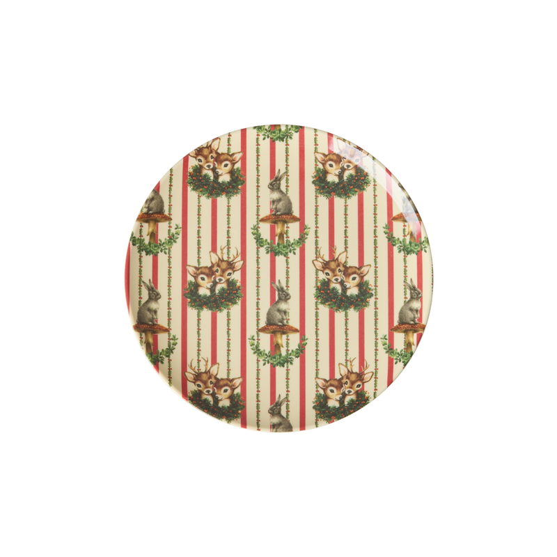 Petit Rond Assiette à gâteau - Crème - Sweet Forest Print