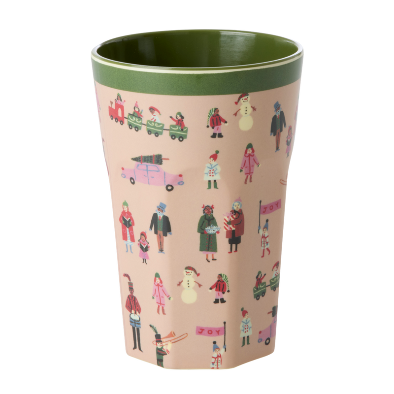 Vaso grande - Rosa polvoriento - Diamond Christmas Tree Print